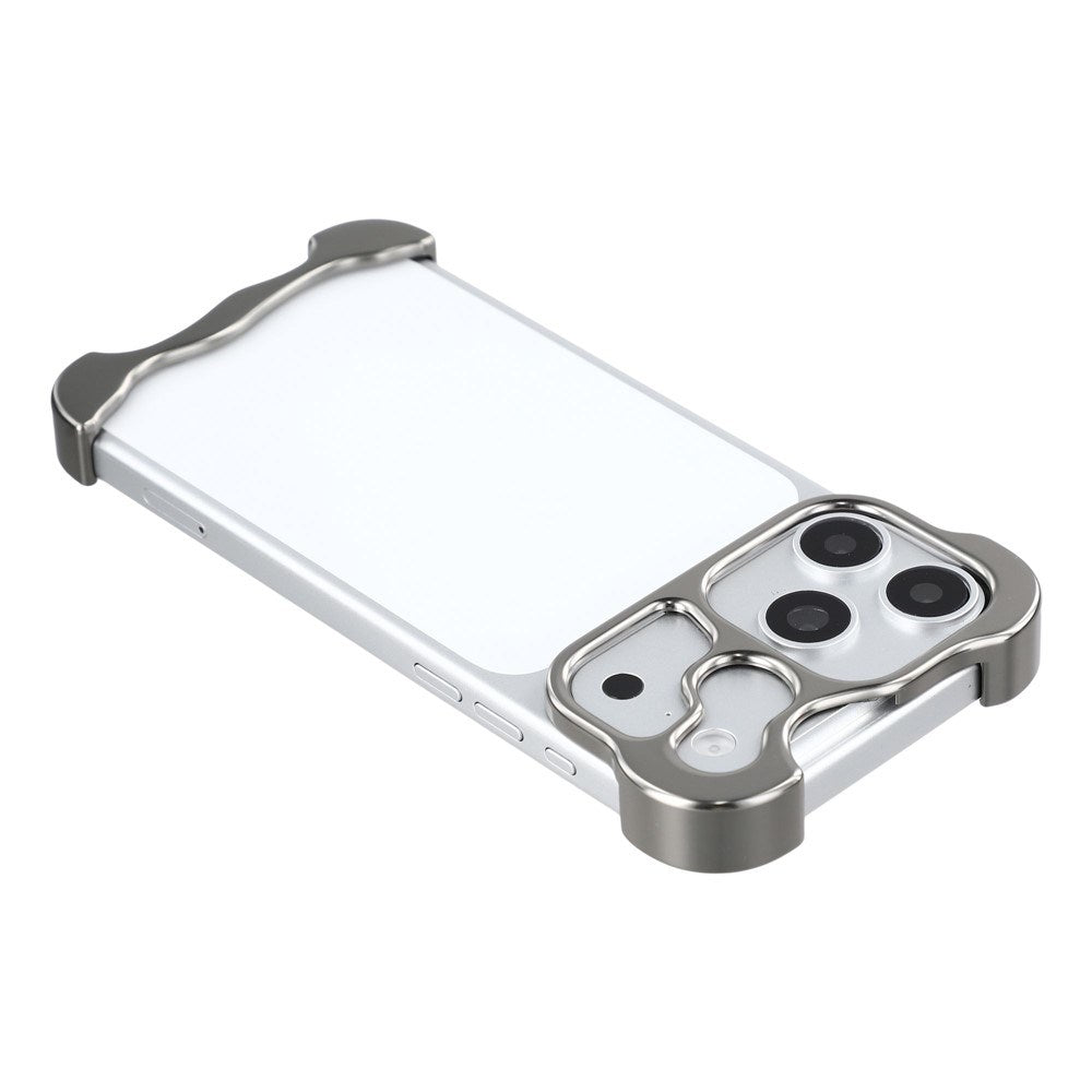 iPhone 18 Pro Todelt Metall Bumper Deksel - Grå