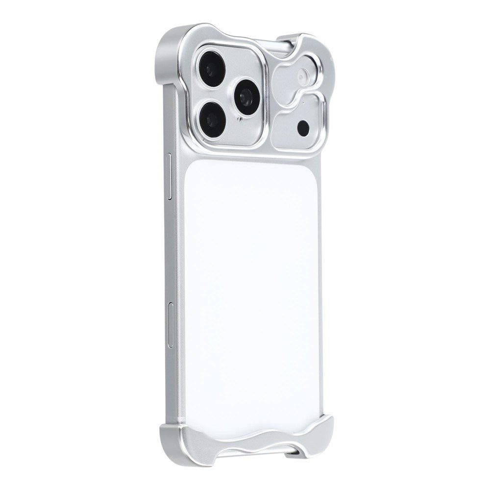 iPhone 18 Pro Todelt Metall Bumper Deksel - Sølv