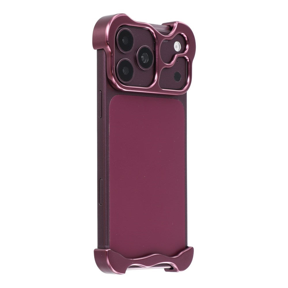 iPhone 18 Pro Todelt Metall Bumper Deksel - Lilla