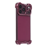 iPhone 18 Pro Todelt Metall Bumper Deksel - Lilla