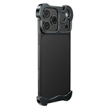 iPhone 18 Pro Max Todelt Metall Bumper Deksel - Svart