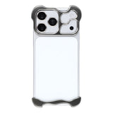 iPhone 18 Pro Max Todelt Metall Bumper Deksel - Grå