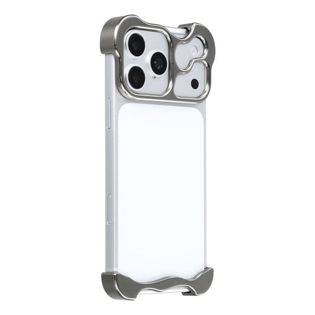 iPhone 18 Pro Max Todelt Metall Bumper Deksel - Grå