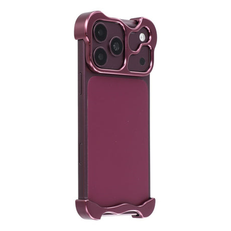 iPhone 18 Pro Max Todelt Metall Bumper Deksel - Lilla
