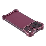 iPhone 18 Pro Max Todelt Metall Bumper Deksel - Lilla