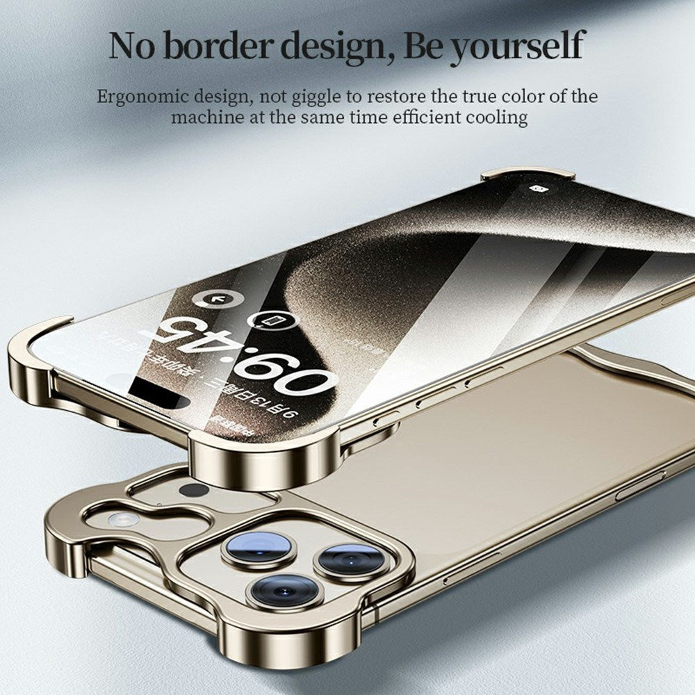 iPhone 18 Pro Max Todelt Metall Bumper Deksel - Lilla