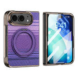 iPhone Fold EIDERWOOD Aramid Deksel m. Innebygd Beskyttelsesfilm & Kickstand - MagSafe Kompatibel - Lilla
