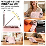 iPhone 18 Pro Max / 17 Pro Max Hybrid Plast Deksel m. Støtabsorberende Kanter & Kickstand - MagSafe Kompatibel - Rosa