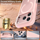 iPhone 18 Pro Max / 17 Pro Max Hybrid Plast Deksel m. Støtabsorberende Kanter & Kickstand - MagSafe Kompatibel - Rosa