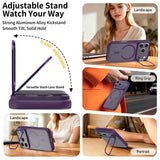 iPhone 18 Pro / 17 Pro Hybrid Plast Deksel m. Støtabsorberende Kanter & Kickstand - MagSafe Kompatibel - Lilla
