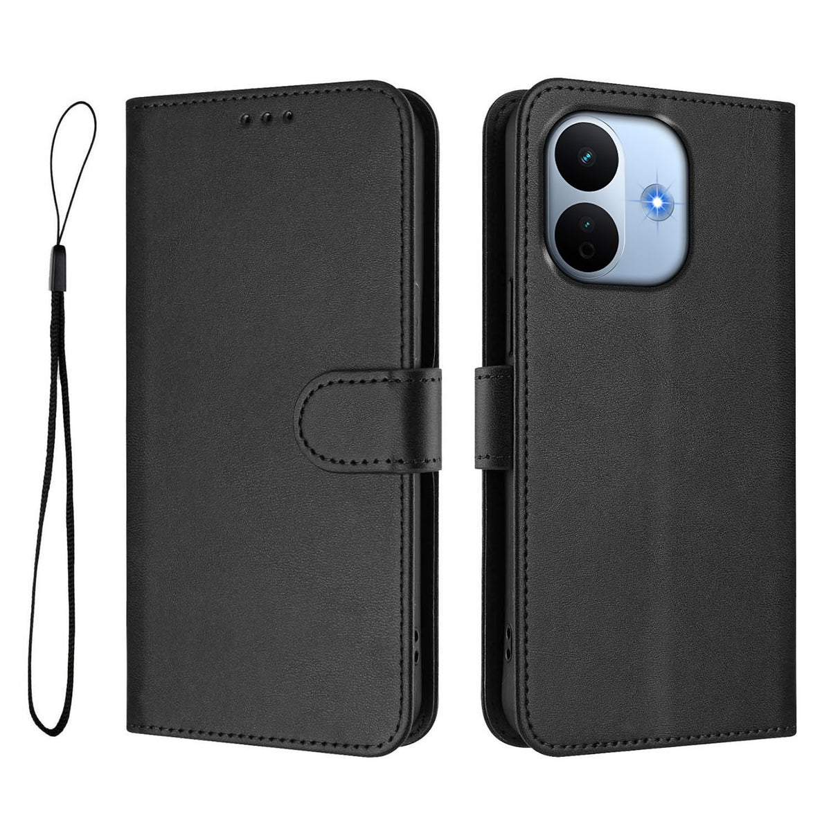 Xiaomi Redmi Note 17 Pro Max (5G) EIDERWOOD Kunstskinn Flip Deksel m. Stropp - Svart