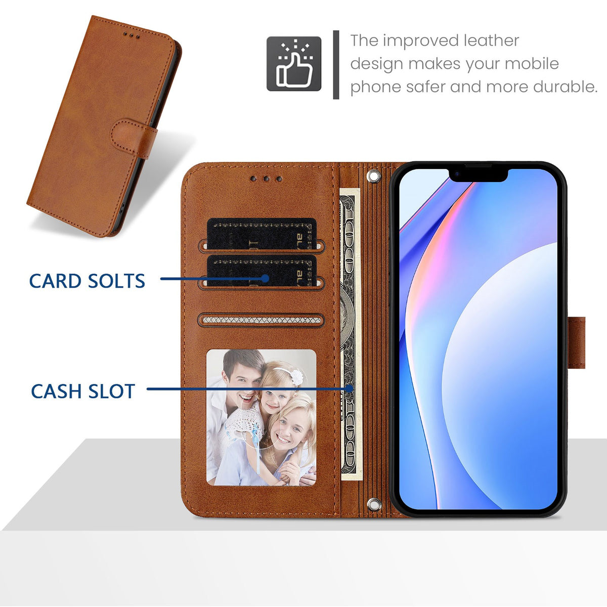 Xiaomi Redmi Note 17 Pro Max (5G) EIDERWOOD Kunstskinn Flip Deksel m. Stropp - Brun