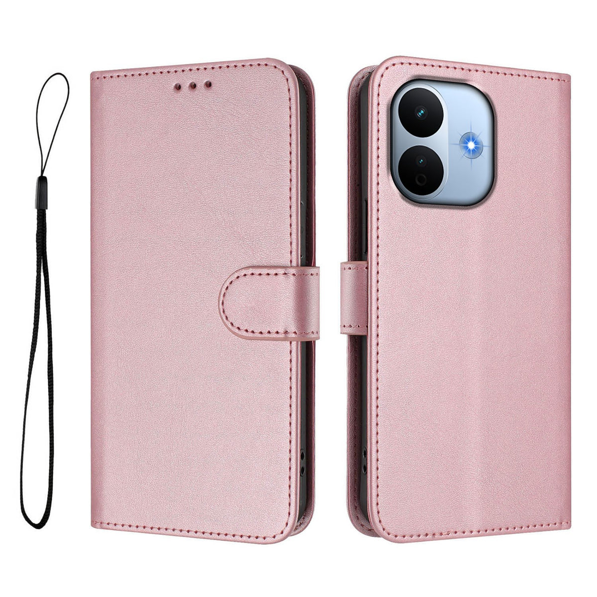 Xiaomi Redmi Note 17 Pro Max (5G) EIDERWOOD Kunstskinn Flip Deksel m. Stropp - Rosa