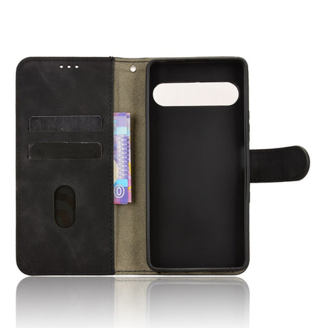 Sony Xperia 10 VIII EIDERWOOD Flip Deksel i Kunstlær med Lommebok og Stativfunksjon - Svart