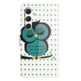Samsung Galaxy S26 FE EIDERWOOD Flip Deksel med Kortholder og Stativ Funksjon - Sovende Ugle