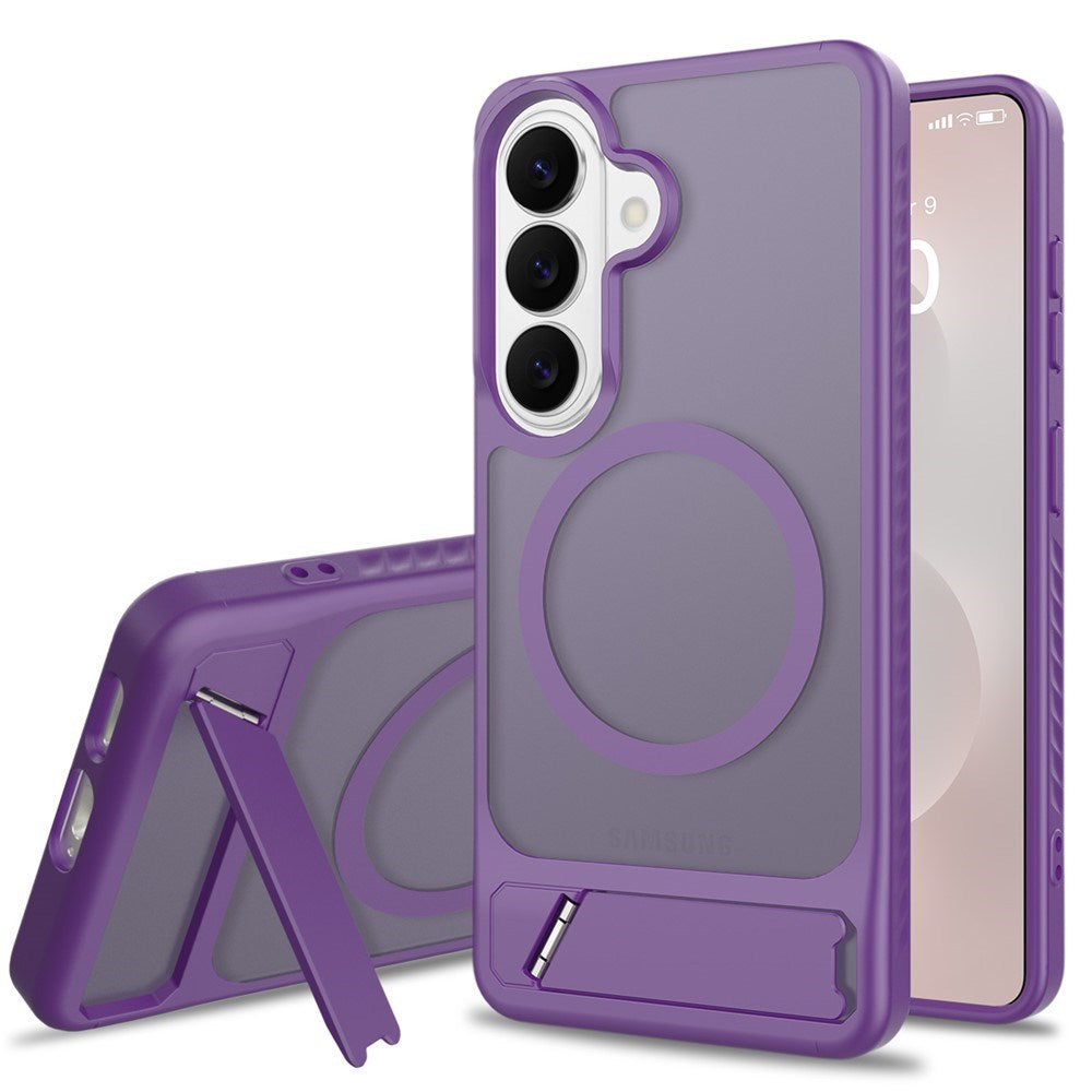 Samsung Galaxy S26 FE / S25 FE EIDERWOOD Hybrid Deksel m. Kickstand - MagSafe Kompatibel - Lilla