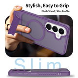 Samsung Galaxy S26 FE / S25 FE EIDERWOOD Hybrid Deksel m. Kickstand - MagSafe Kompatibel - Lilla