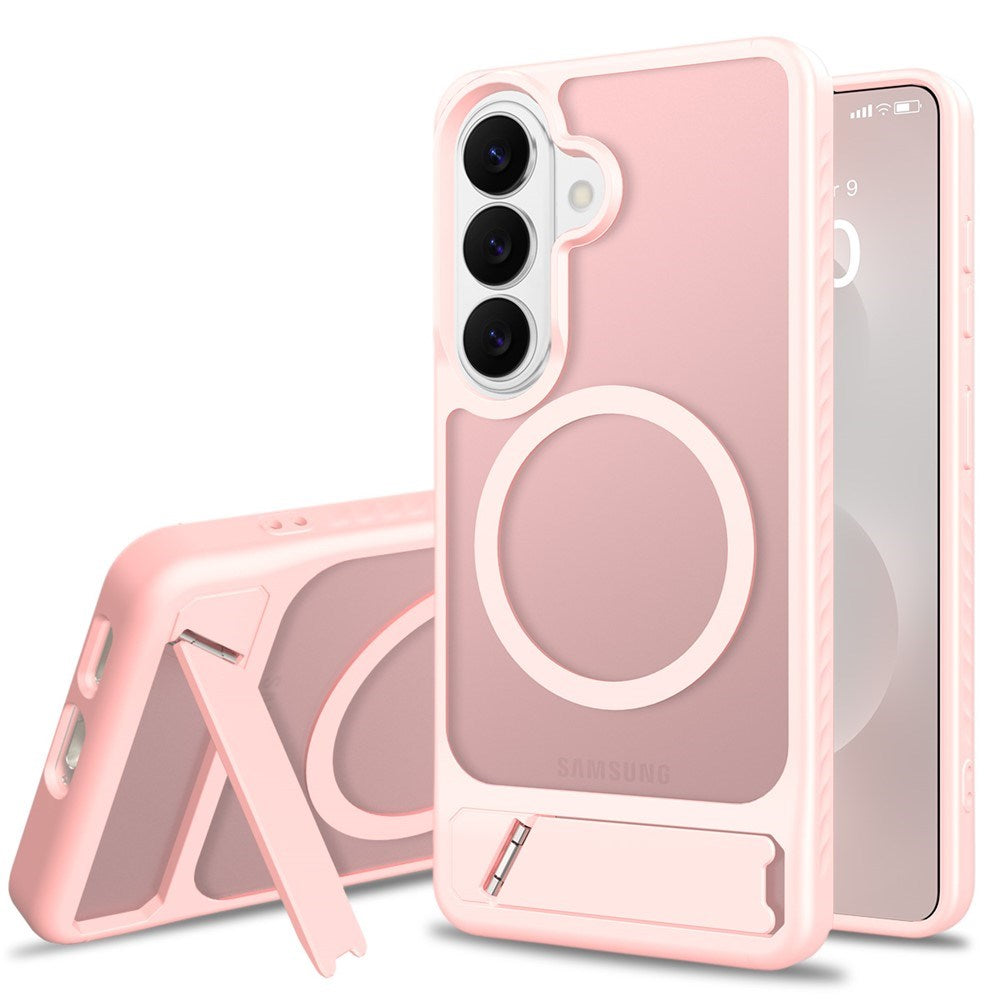 Samsung Galaxy S26 FE / S25 FE EIDERWOOD Hybrid Deksel m. Kickstand - MagSafe Kompatibel - Rosa