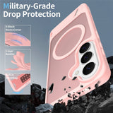 Samsung Galaxy S26 FE / S25 FE EIDERWOOD Hybrid Deksel m. Kickstand - MagSafe Kompatibel - Rosa