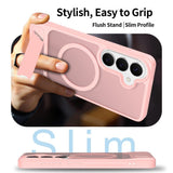 Samsung Galaxy S26 FE / S25 FE EIDERWOOD Hybrid Deksel m. Kickstand - MagSafe Kompatibel - Rosa