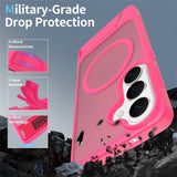 Samsung Galaxy S26 FE / S25 FE EIDERWOOD Hybrid Deksel m. Kickstand - MagSafe Kompatibel - Pink