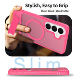Samsung Galaxy S26 FE / S25 FE EIDERWOOD Hybrid Deksel m. Kickstand - MagSafe Kompatibel - Pink