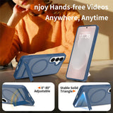 Samsung Galaxy S26 FE / S25 FE EIDERWOOD Hybrid Deksel m. Kickstand - MagSafe Kompatibel - Blå