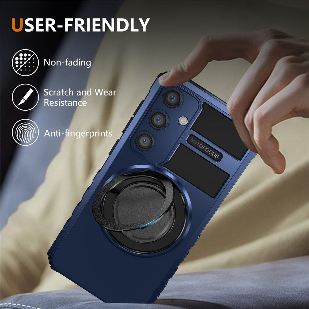 EIDERWOOD Samsung Galaxy S26 FE / S25 FE Håndverkerdeksel med Magnetisk Stativfunksjon - Blå