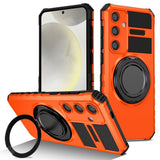 EIDERWOOD Samsung Galaxy S26 FE / S25 FE Håndverkerdeksel med Magnetisk Stativfunksjon - Oransje