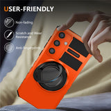 EIDERWOOD Samsung Galaxy S26 FE / S25 FE Håndverkerdeksel med Magnetisk Stativfunksjon - Oransje