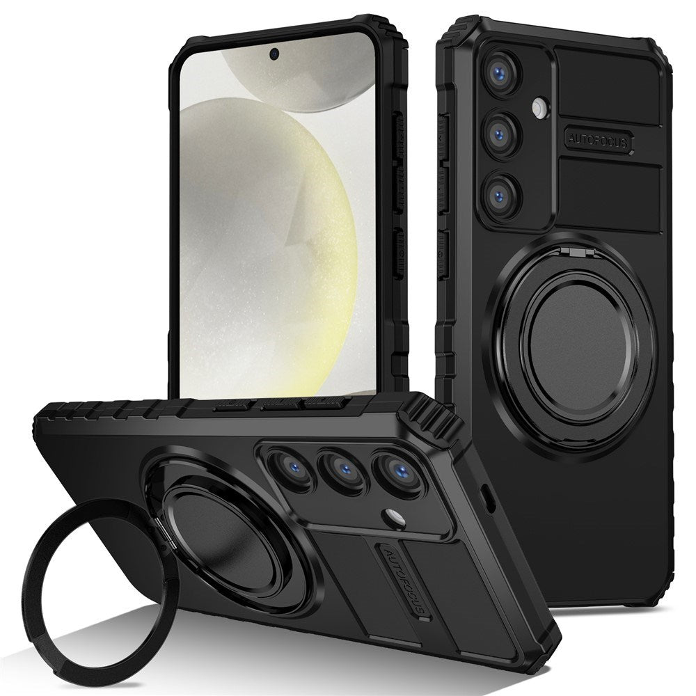 EIDERWOOD Samsung Galaxy S26 FE / S25 FE Håndverkerdeksel med Magnetisk Stativfunksjon - Svart