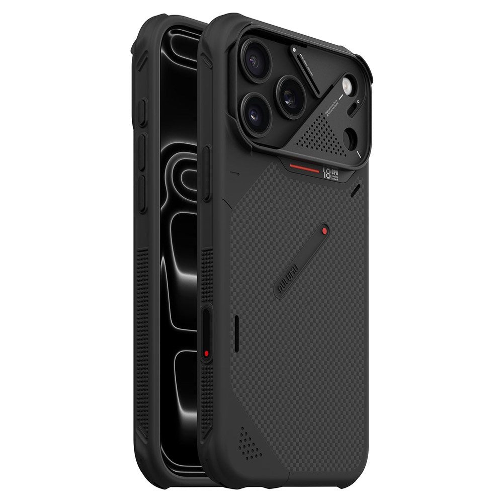 iPhone 18 Pro Max / 17 Pro Max AULUMU Aramid Fiber Deksel med Kamerabeskyttelse - MagSafe Kompatibel - Svart