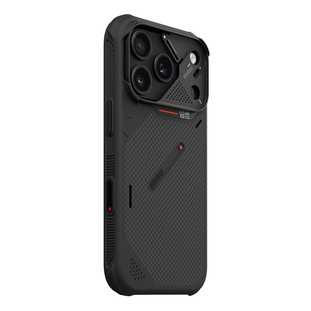 iPhone 18 Pro / 17 Pro AULUMU Aramid Fiber Deksel med Kamerabeskyttelse - MagSafe Kompatibel - Svart