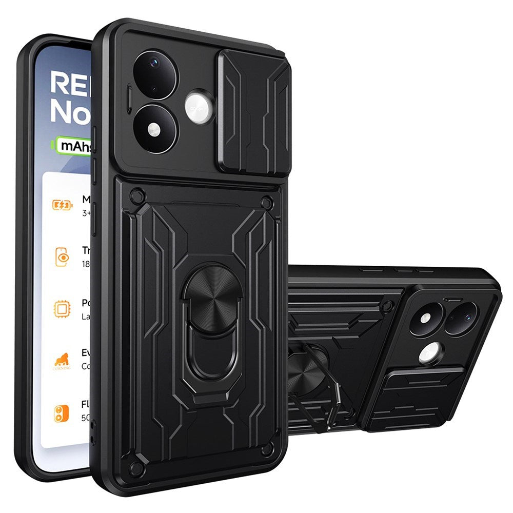 Xiaomi Redmi Note 17 Pro (5G) EIDERWOOD Hybrid Håndverker Deksel m. Kortholder & Kameraslider - Svart