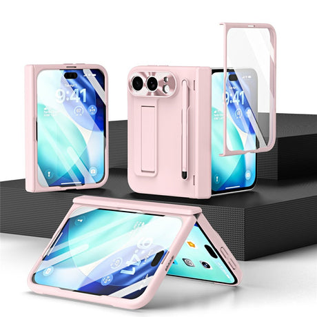 iPhone Duo EIDERWOOD Deksel med Skjermbeskyttelse, Kamerabeskyttelse og Stylus - Rosa