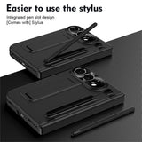 iPhone Fold EIDERWOOD Deksel med Skjermbeskyttelse, Kamerabeskyttelse og Stylus - Svart