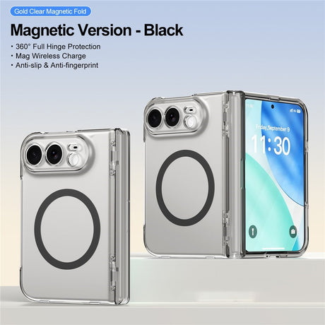 iPhone Duo EIDERWOOD Hybrid Deksel med Skjermbeskyttelse - MagSafe Kompatibel - Gjennomsiktig / Svart
