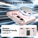 iPhone Fold EIDERWOOD Hybrid Deksel med Skjermbeskyttelse - MagSafe Kompatibel - Gjennomsiktig / Rosa