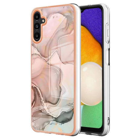 Samsung Galaxy A34 (5G) Plastdeksel - Rosa / Grønn Marmor