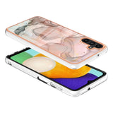 Samsung Galaxy A34 (5G) Plastdeksel - Rosa / Grønn Marmor