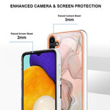 Samsung Galaxy A34 (5G) Plastdeksel - Rosa / Grønn Marmor