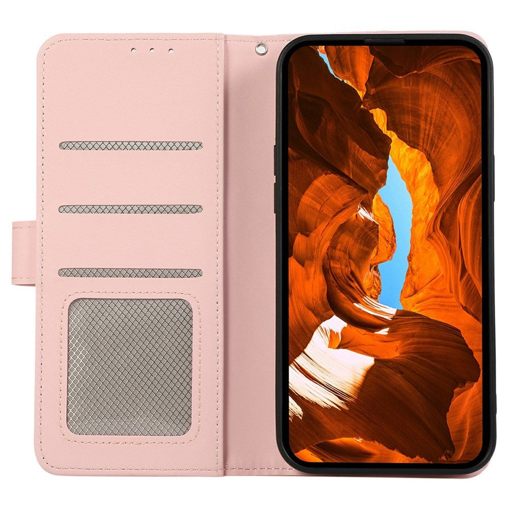 Google Pixel 11a EIDERWOOD Kunstskinn Flip Deksel m. RFID Blokkering - Rosa