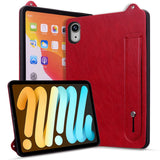 iPad Mini (2026) 8. Gen. EIDERWOOD Kunstskinn Bak Deksel m. Stropp Kickstand - Rød