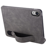 iPad Mini (2026) 8. Gen. EIDERWOOD Kunstskinn Bak Deksel m. Stropp Kickstand - Grå