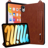 iPad Mini (2026) 8. Gen. EIDERWOOD Kunstskinn Bak Deksel m. Stropp Kickstand - Brun
