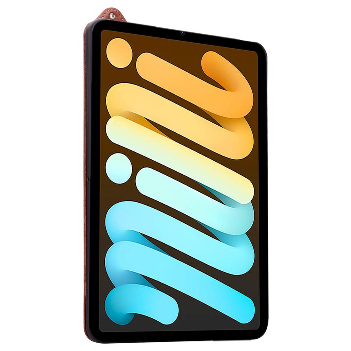 iPad Mini (2026) 8. Gen. EIDERWOOD Kunstskinn Bak Deksel m. Stropp Kickstand - Brun