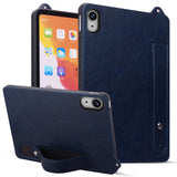 iPad Mini (2026) 8. Gen. EIDERWOOD Kunstskinn Bak Deksel m. Stropp Kickstand - Blå