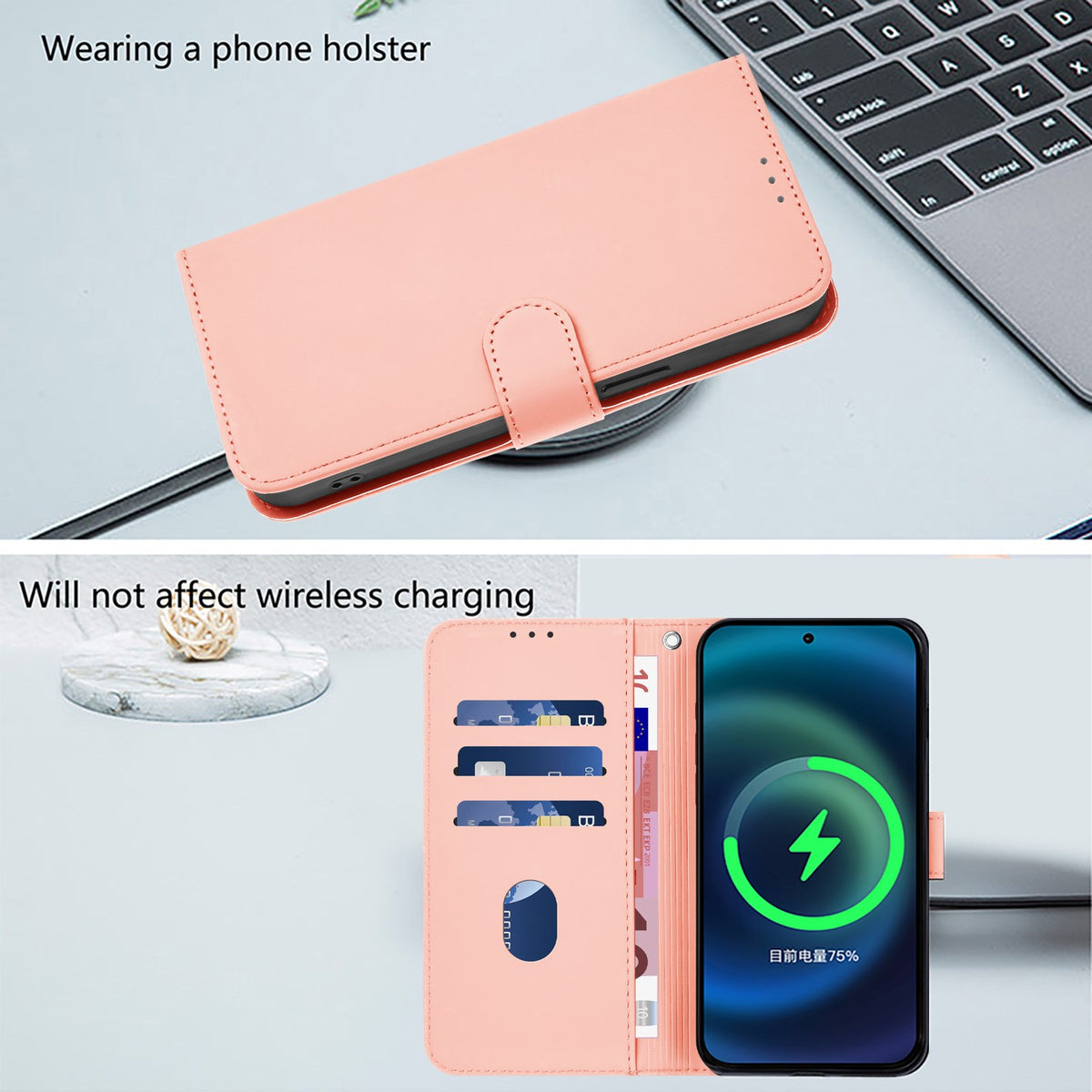 Xiaomi Redmi Note 17 Pro (5G) EIDERWOOD Kunstskinn Flip Deksel m. Stropp - Rosa