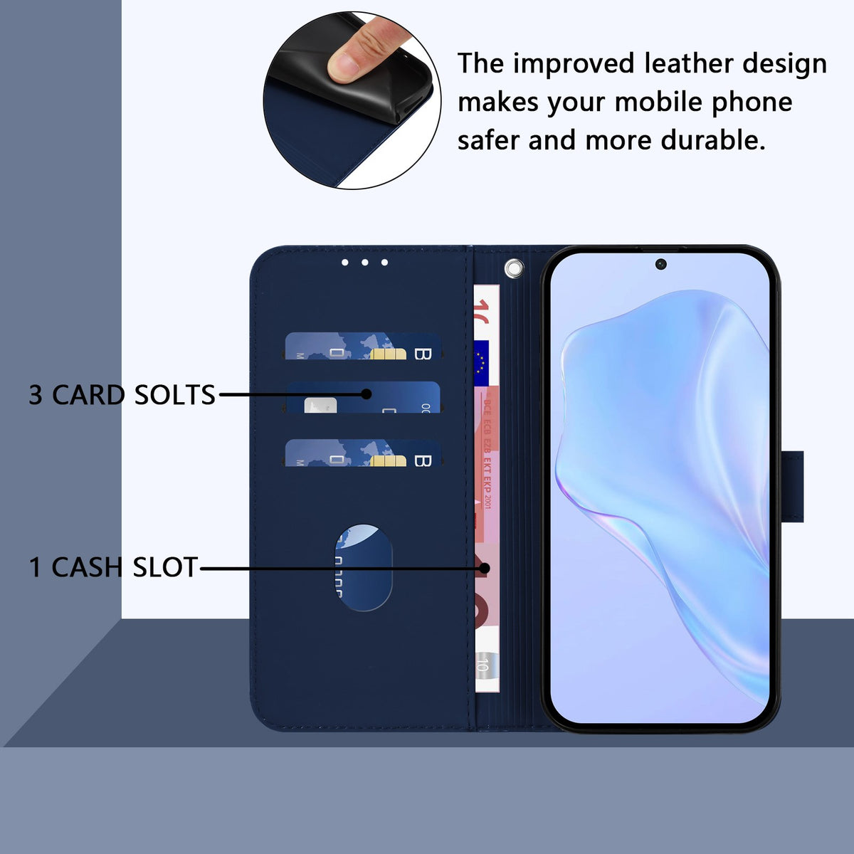 Xiaomi Redmi Note 17 Pro (5G) EIDERWOOD Kunstskinn Flip Deksel m. Stropp - Blå