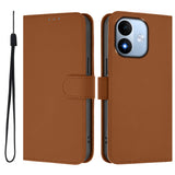 Xiaomi Redmi Note 17 (5G) EIDERWOOD Kunstskinn Flip Deksel m. Stropp - Brun